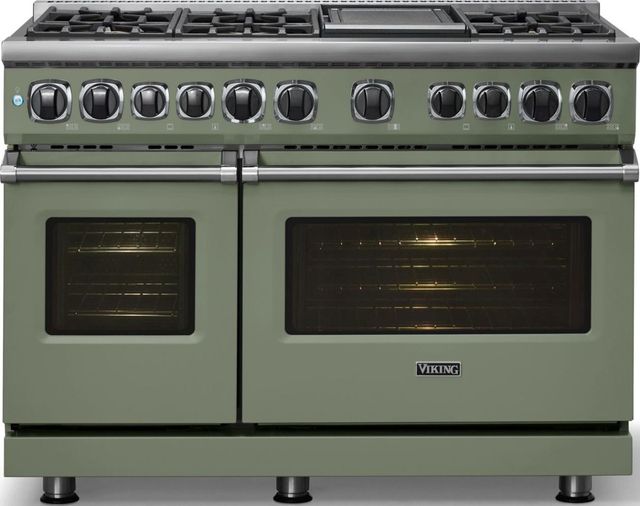 Viking® 7 Series 48" Eucalyptus Pro Style Dual Fuel Range-2