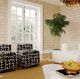 TOV Furniture Pippa Black/White Jacquard Weave Accent Stool-1