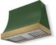 AGA Marquee 36" Cornwall Green Wall Mounted Range Hood with Brushed Brass Trim-0