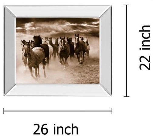 Classy Living Monte Naglar Running Horses Wall Art-2