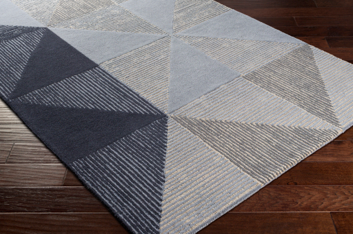 Surya Kennedy Ink Blue/Charcoal/Denim 5'x8' Area Rug-4