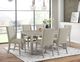 Elements International Eleanor 7-Piece White Dining Set-3