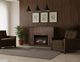 International Furniture Direct Mezquite Brown Console Fireplace-1