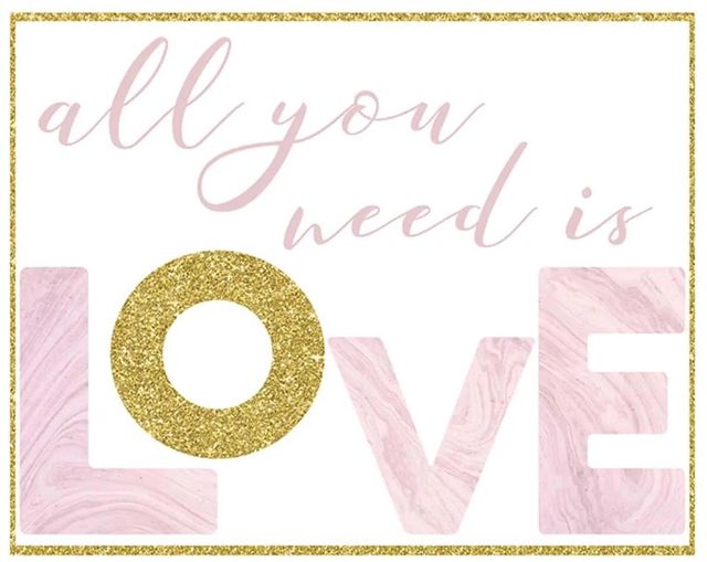 Classy Art All You Need is Love by Amanda Murray Framed Wall Art-2
