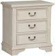 Liberty Furniture Bayside Antique White Three Drawer Nightstand-0