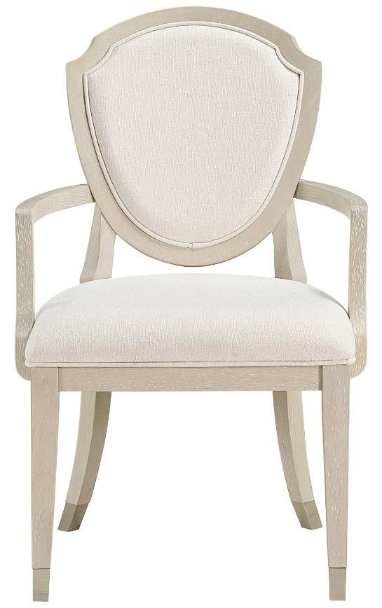 Homelegance® Genoa Ivory/Light Oak Dining Arm Chair-2