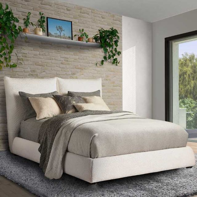 Parker House® Cumulus Cozy Snow California King Upholstered Panel Bed-1