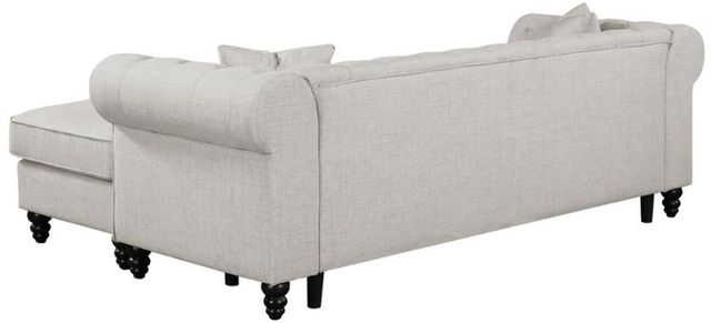 Coaster® Cecilia Oatmeal Upholstered Tufted Reversible Chaise Sectional  Sofa-3