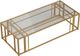 Coaster® Adri Glass Top Coffee Table with Matte Brass Metal Frame-3