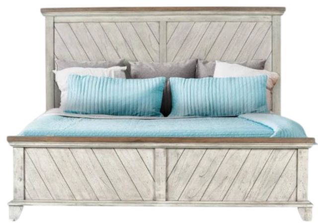 Steve Silver Co. Bear Creek Honey/White Queen Panel Bed-2