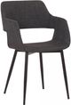 Armen Living Ariana Charcoal Open Back Dining Accent Chair-3