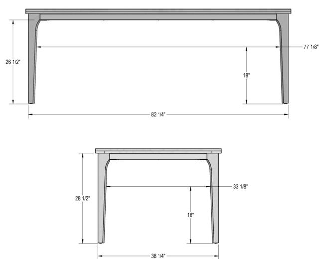 Amisco Customizable Vivian 84" Dining Table-2