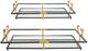 A & B Home 2-Piece Black/Gold Decorative Tray Set-0