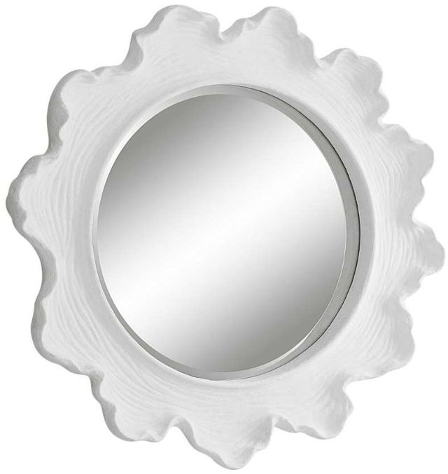 Uttermost® Sea Coral White Round Mirror-0
