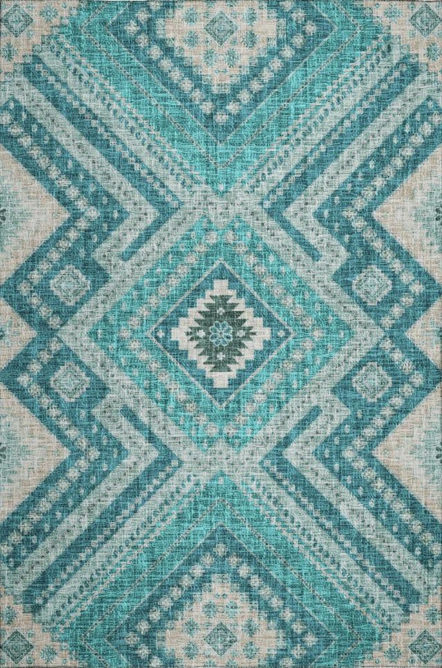 Dalyn™ Rug Company Portico PO5 Teal 5'x8' Area Rug-0