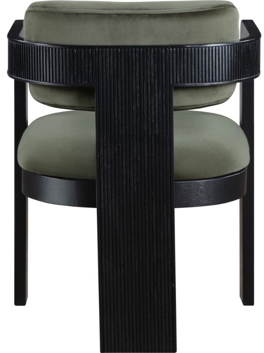 Meridian Furniture Sacha Green/Black Velvet Dining Chair-4