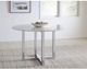 Modus Furniture Amalfi White Marble Top Round Counter Table with Chrome Base -1
