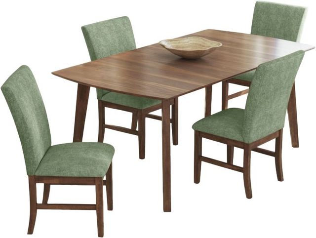 Elements International Santa Barbara 5-Piece Avocado/Walnut Rectangular Dining Set-0