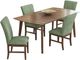 Elements International Santa Barbara 5-Piece Avocado/Walnut Rectangular Dining Set-0