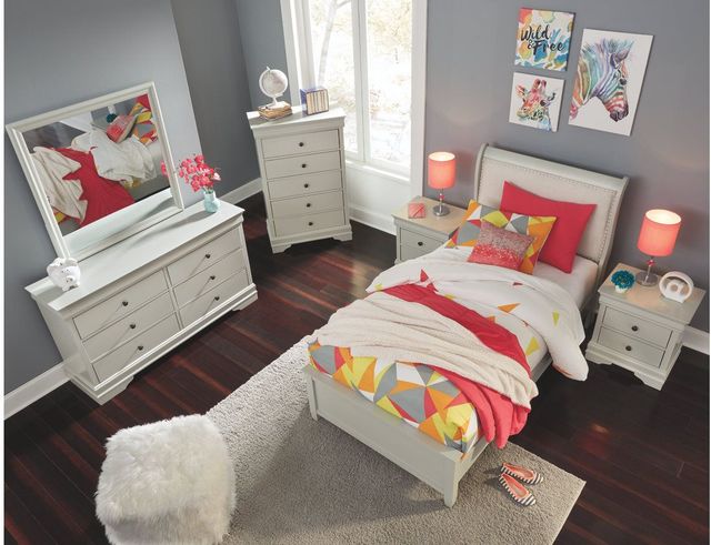 Signature Design by Ashley® Jorstad 2-Piece Gray Twin Sleigh Bed Set-3