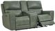 Leather Italia™ Cambria Laredo Sage Moss Power Reclining Loveseat with Console-0
