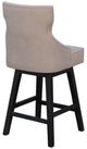 Nest Home Collections Lacey Barbury Linen/Black Swivel Counter Stool-4