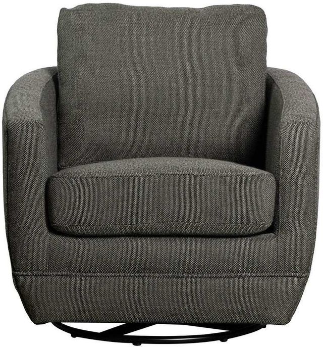 LH Home Feather Baltimo Matte Black/Smokey Sage Swivel Glider Chair-3