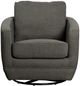 LH Home Feather Baltimo Matte Black/Smokey Sage Swivel Glider Chair-3