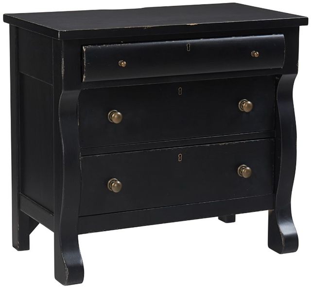aspenhome® Caroline Soft Black 3-Drawer Nightstand-0