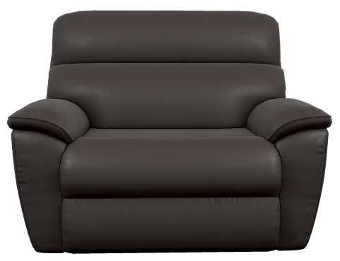 La-Z-Boy® Roman Chocolate Leather Manual Reclining Chair and a Half-1