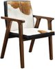 LH Home Coachella Rio Cool Brown/Mindi Oak Armchair with Leather and Goat Hair-0