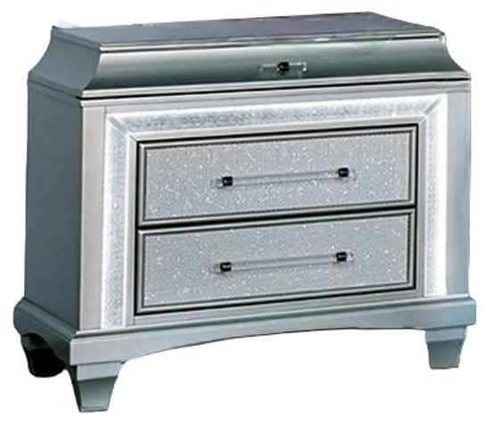 Furniture of America® Galea Gray Nightstand-0