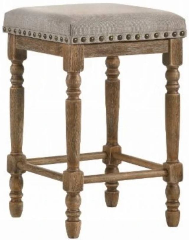ACME Furniture Farsiris 2-Piece Beige/Weathered Oak Counter Stool Set-0