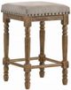 ACME Furniture Farsiris 2-Piece Beige/Weathered Oak Counter Stool Set-0