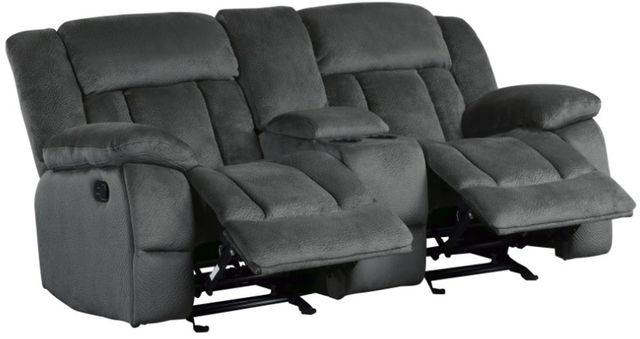 Homelegance® Laurelton Charcoal Double Manual Reclining Glider Loveseat-3