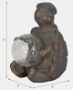 Sagebrook Home 7" Antique Copper Turtle with Solar Orb-2