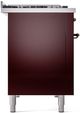 Ilve® Nostalgie II Series 48" Burgundy Pro Style Dual Fuel Range-3