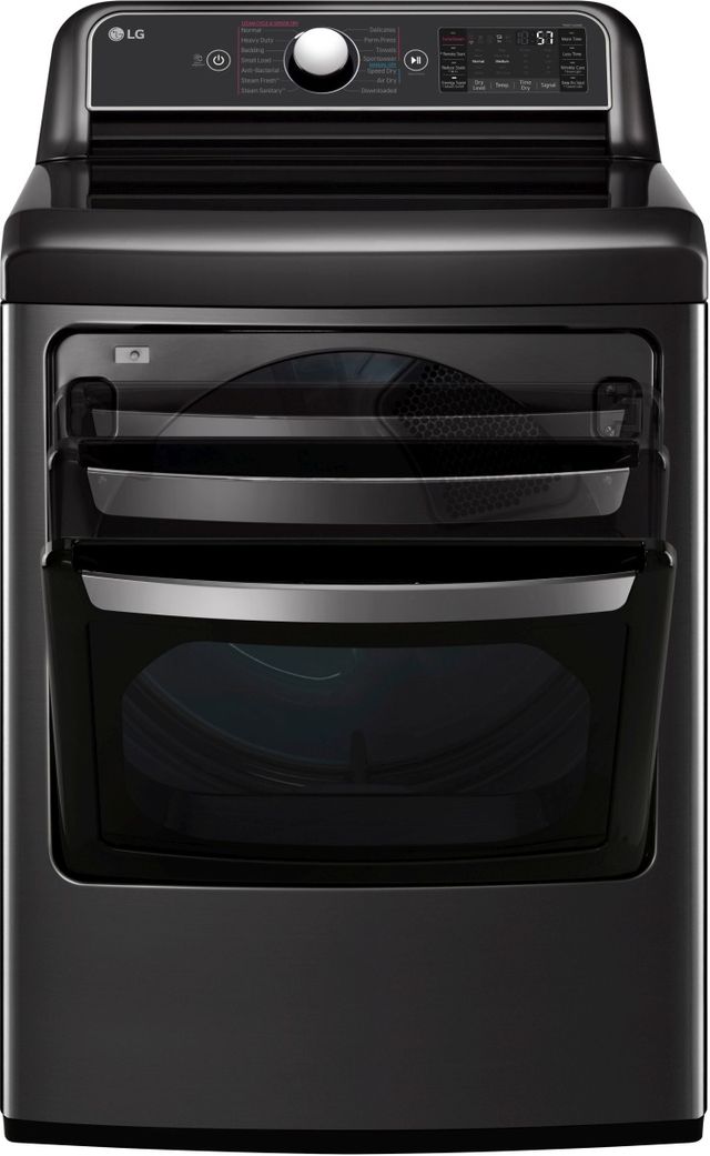 LG 7.3 Cu. Ft. Black Steel Front Load Electric Dryer-2
