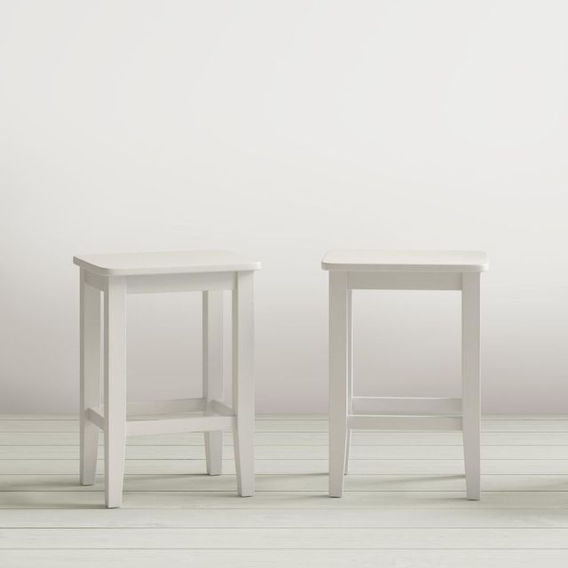 Jofran Inc. Eastern Tides Brushed White Backless Counter Stool-1