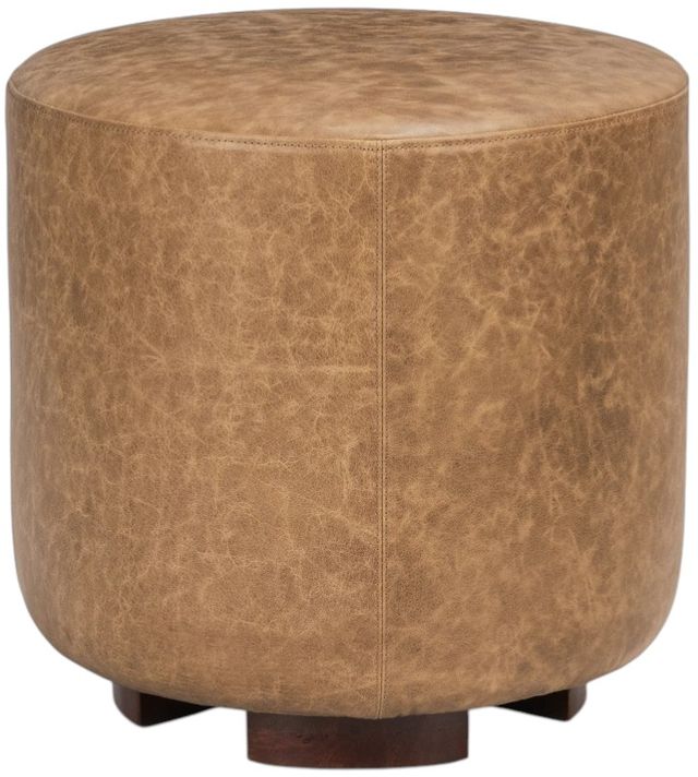 Classic Home Millo Sedona Brown Leather Ottoman-0