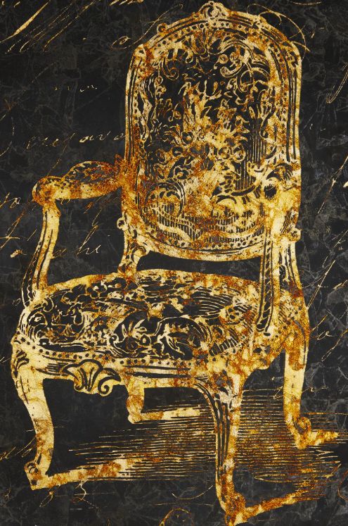 Deco Marche Gold 24" Abstract Wall Decor-1