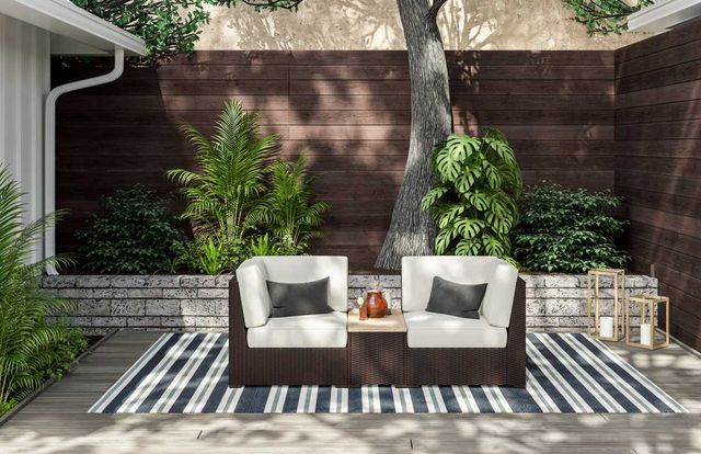 homestyles® Palm Springs 3-Piece Brown Outdoor Chair Pair and Storage Table-3