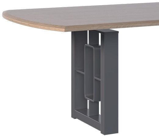 Country View Woodworking Customizable Laurel 42" Brown Maple Top Dining Table with 4-Leaves and Silver Powder Metal Base-1