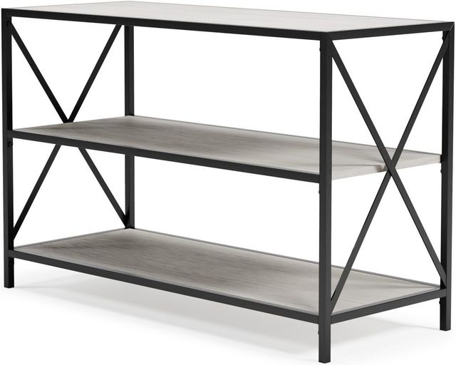 Signature Design by Ashley® Bayflynn Gunmetal/Whitewash Bookcase-2