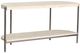 Magnussen Home® Jennings Edgecomb Gray Demilune Sofa Table with Weathered Antique Nickel Base-5