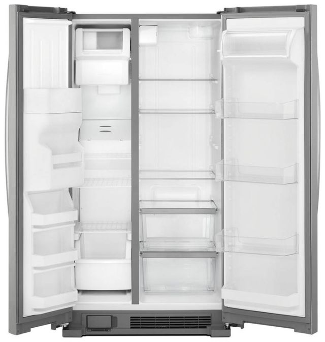 Whirlpool® 24.6 Cu. Ft. Monochromatic Stainless Steel Side-By-Side Refrigerator-1