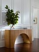 Century® Compositions Marble Top Console Table with Gold Leaf Base-3