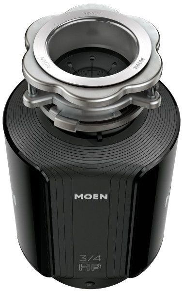 Moen® GX Series 0.75 HP Continuous Feed Black Garbage Disposal-4