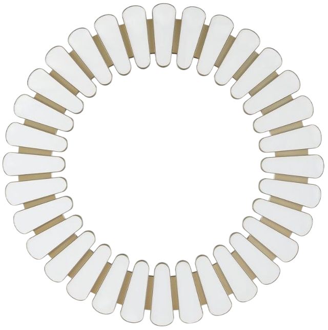 Uttermost® Miran White Glass Round Mirror-0