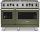 Viking® 5 Series 48" Cypress Green Freestanding Natural Gas Range-0